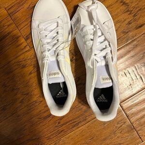 Adidas Grand Court 2.0 K White and Yellow Sneakers